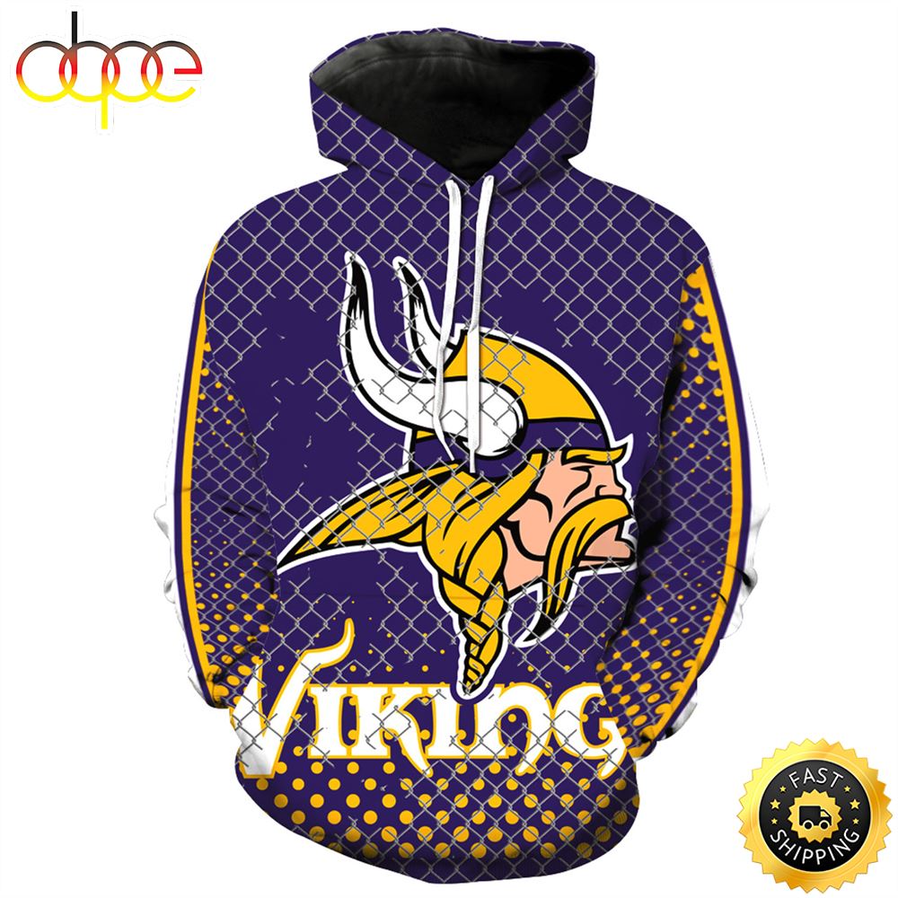 Licensed NFL Minnesota Vikings 3D Hoodie All Over Print Shirts