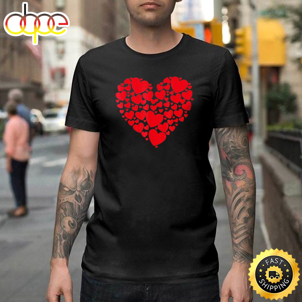Lots Of Hearts Valentines Day T Shirt Heart Happy Valentines Day Unisex T Shirt