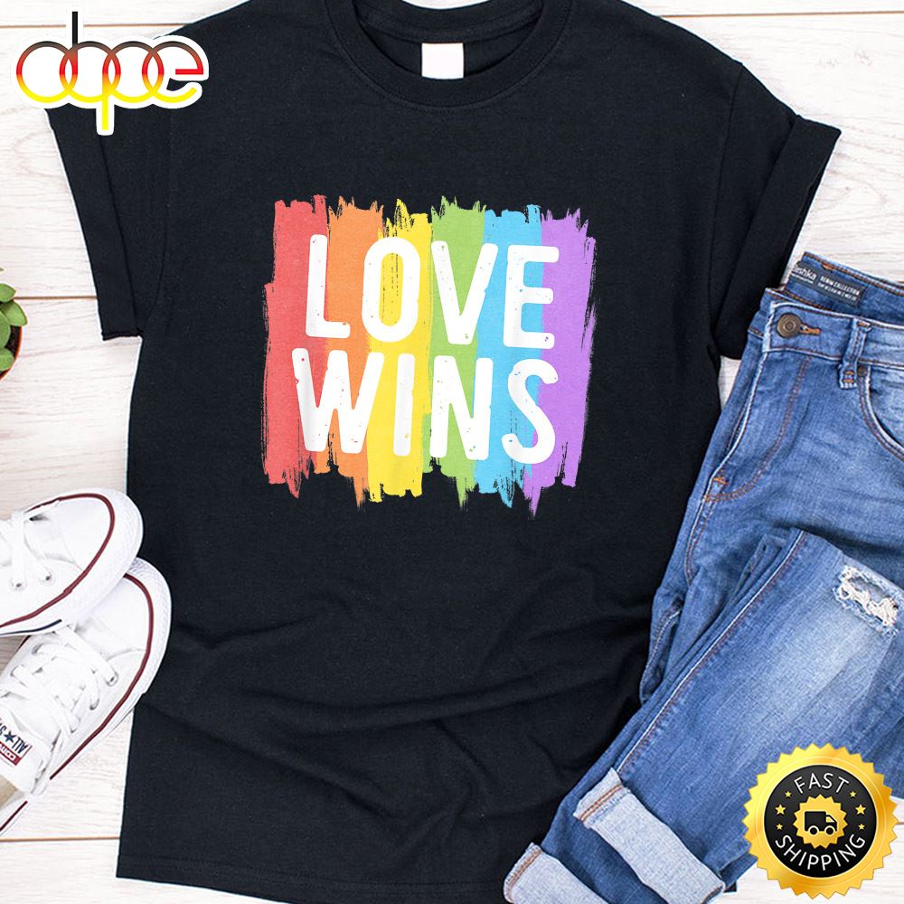 Love Wins Shirt Lesbian Gay Marriage LGBT Pride Tshirt
