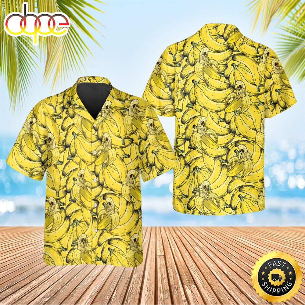Massive Banana Skull Hawaiian Shirt Hawaiian Shirt For Men Best Hawaiian Shirts 2