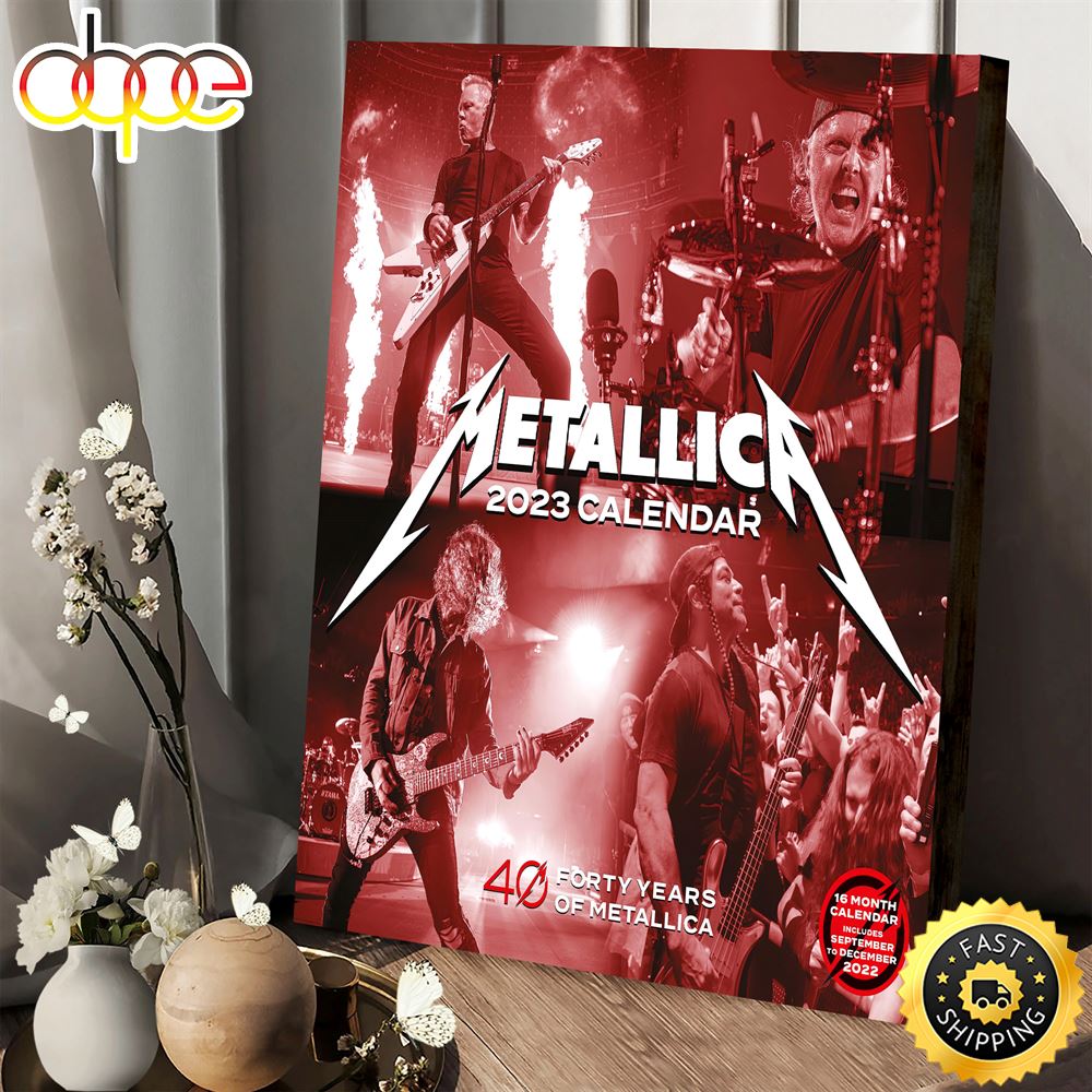 Metallica Calendar 2023 Merch Metallica Download Festival 2023, World Tour 2023-2024 Canvas Poster