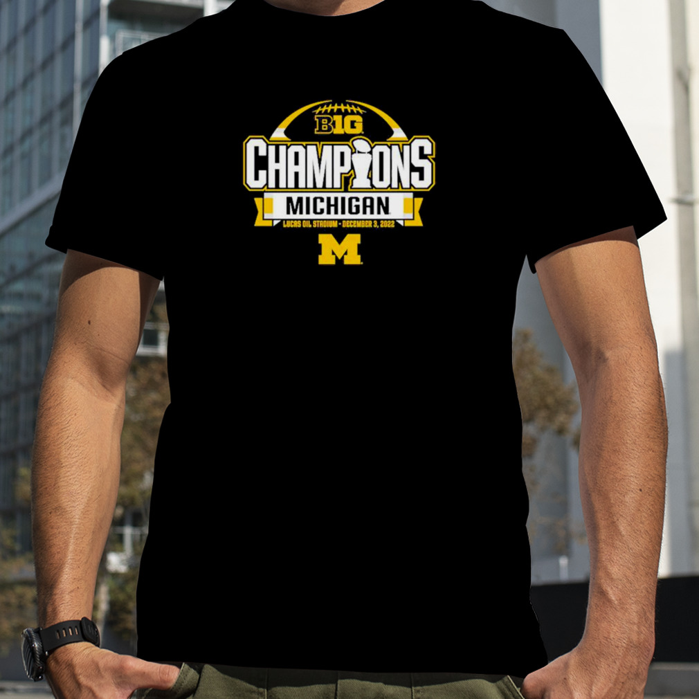 Michigan Wolverines Blue 84 2022 Big Ten Football Conference Champions T Shirt