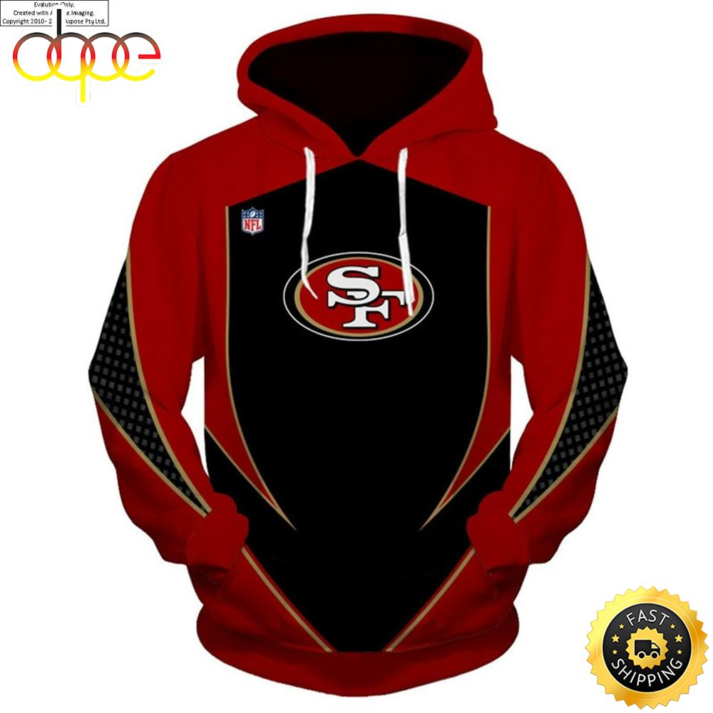 N.F.L.San Francisco 49ers Logo Team 3d Graphic Printed Double Sided Designed Shirt
