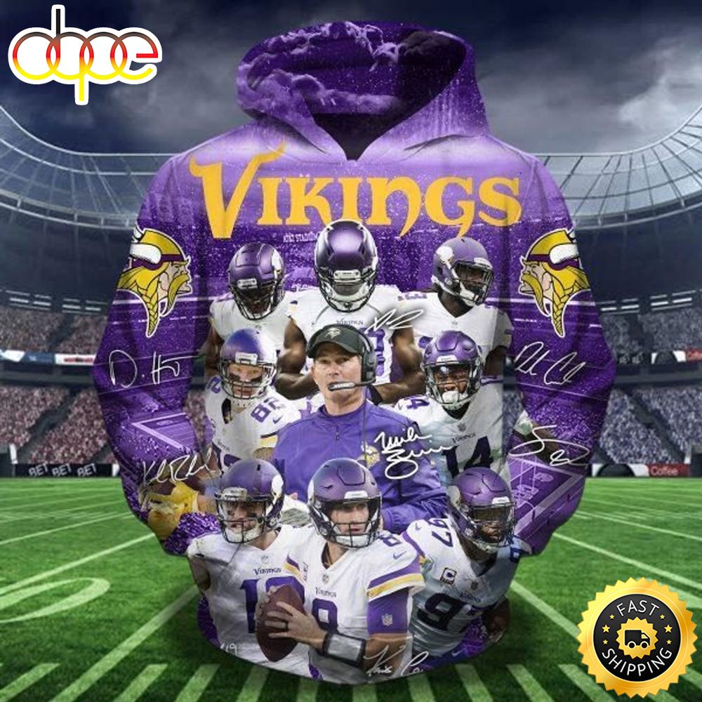 NFL Minnesota Vikings Team Pullover 3D Hoodie All Over Print Shirts