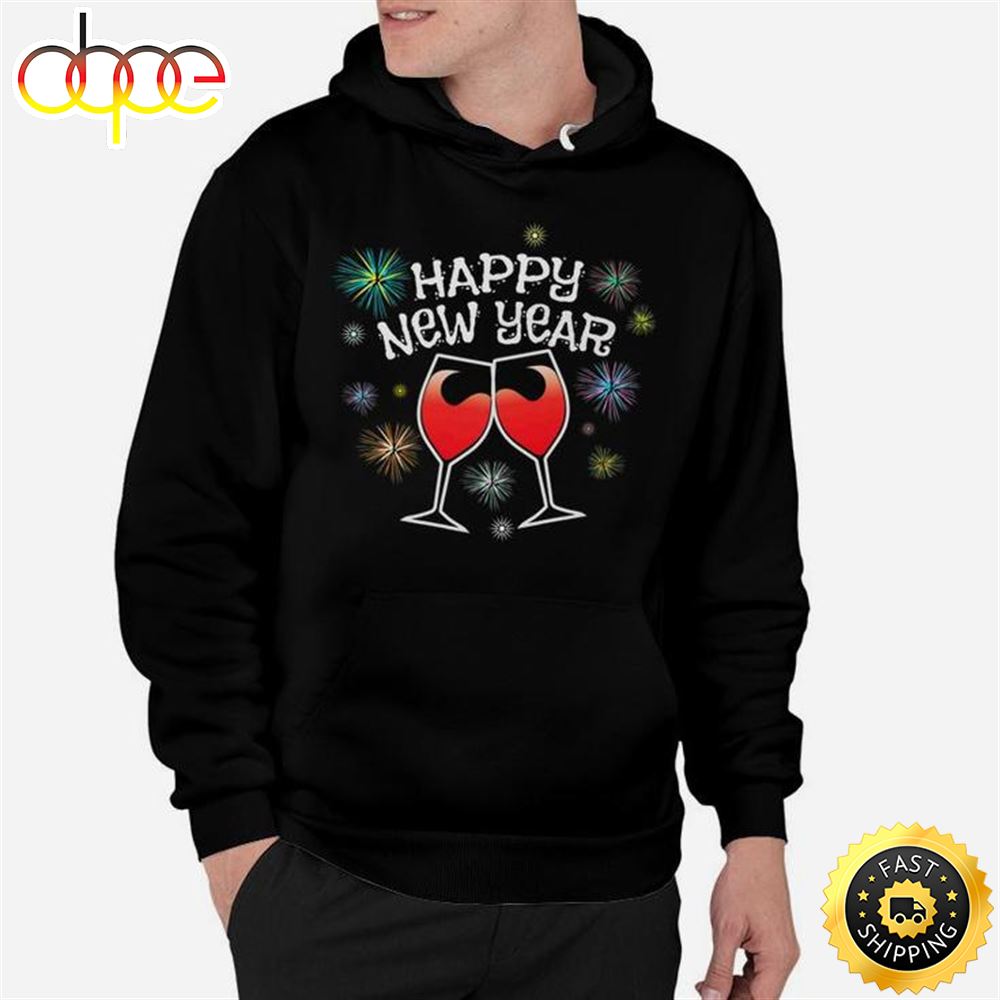New Years Eve Party Happy New Year Wine Drinker Gift Unisex Basic T Shirt 1