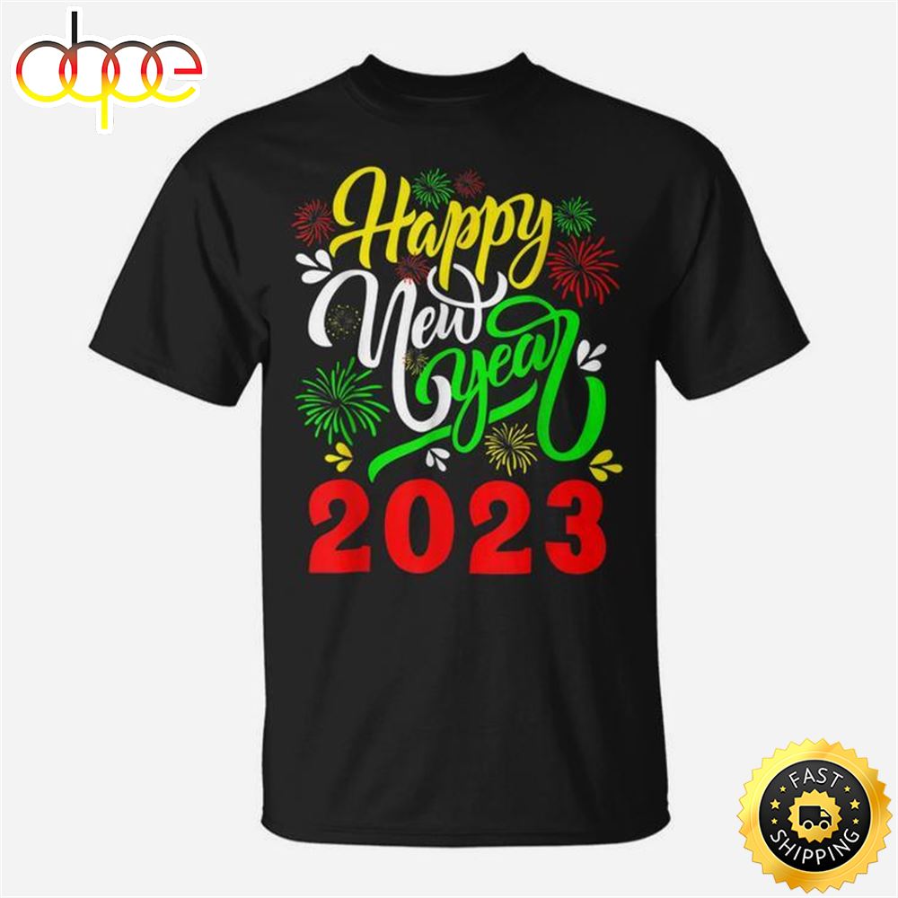 New Years Eve Party Supplies Kids Nye 2023 Happy New Year T Shirt Graphic Tee 1