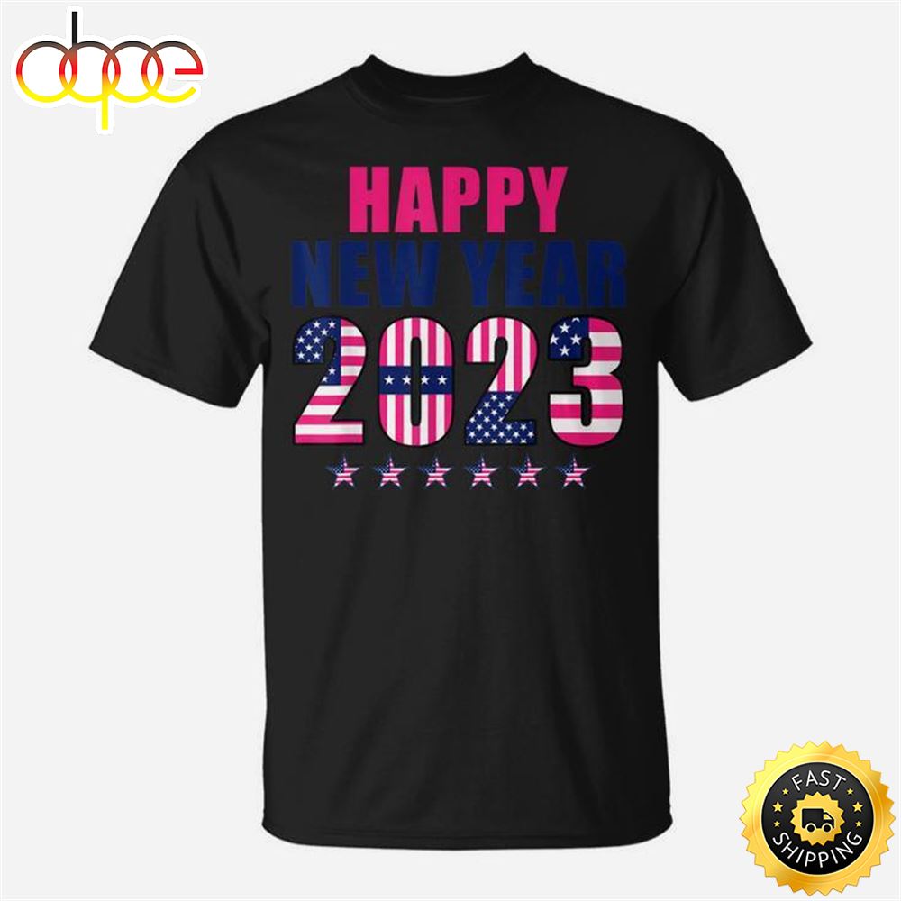 New Years Eve Party Supplies Kids Nye 2023 Happy New Year T Shirt Graphic Unisex Tee 1