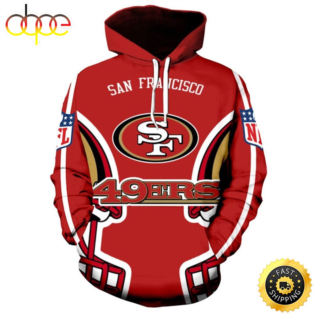Official N.F.L.49ers Team Warm Pullover Deep Pocketed Hoodies
