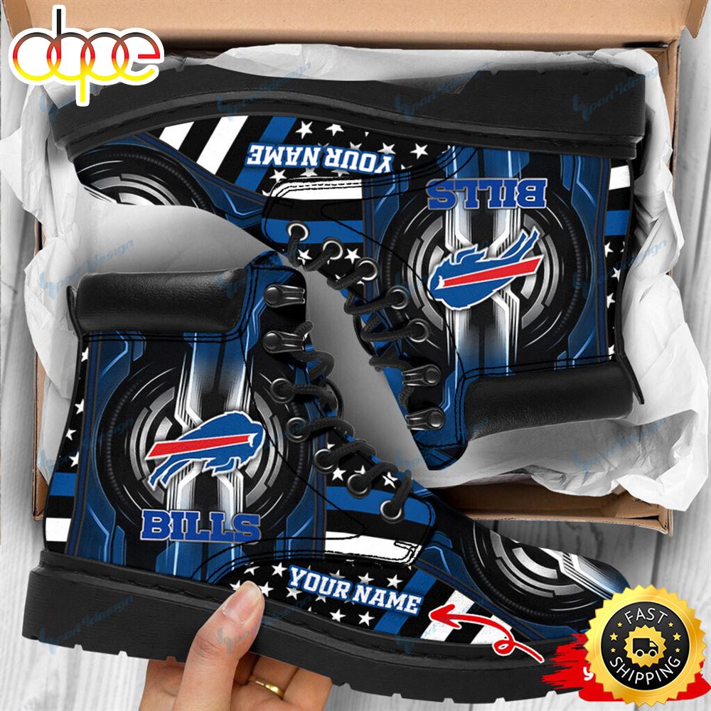 Official Nfl.Buffalo Bills Team Customized Graphic 3d Printed Sport Rugged Boots
