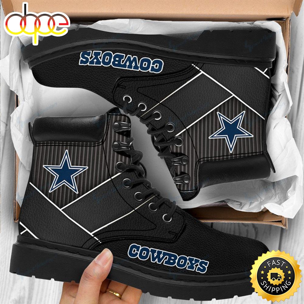 Official Nfl.Dallas Cowboys Team Customized Graphic 3d Printed Sport Rugged Boots