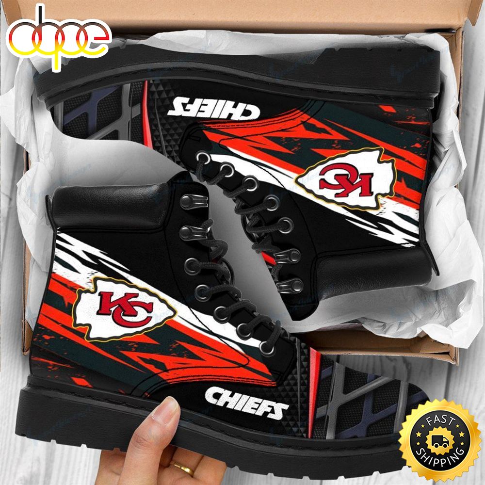 Official Nfl.Kansas City Chiefs Team Customized Graphic 3d Printed Sport Rugged Boots