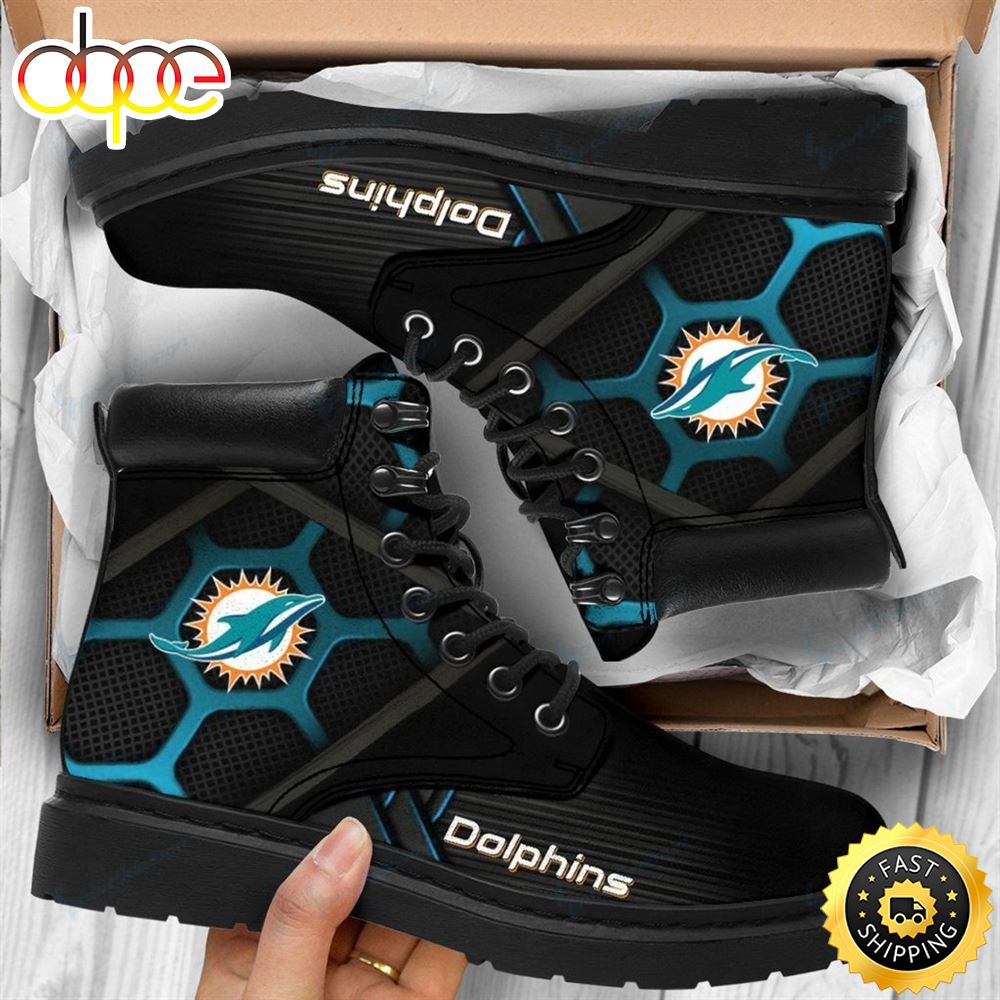 Official Nfl.Miami Dolphins Team Customized Graphic 3d Printed Sport Rugged Boots