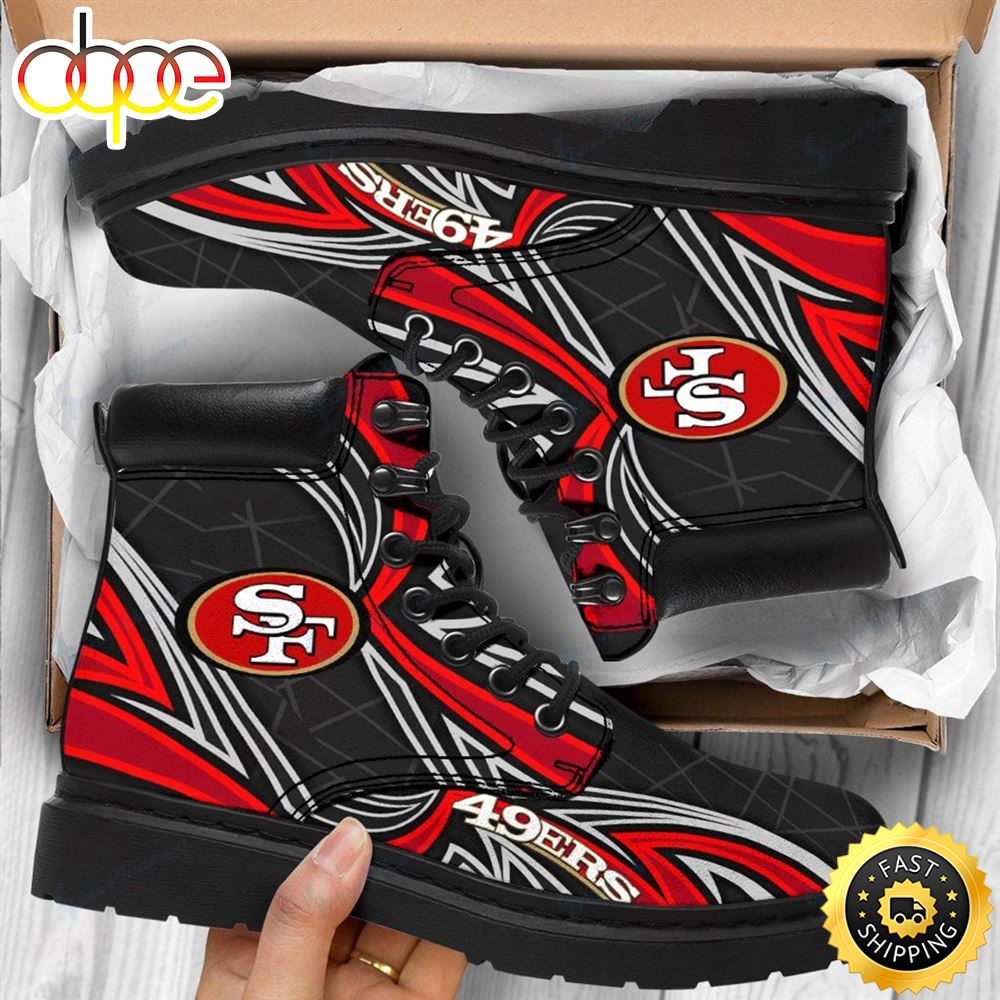 Official Nfl.San Francisco 49ers Team Customized Graphic 3d Printed Sport Rugged Boots