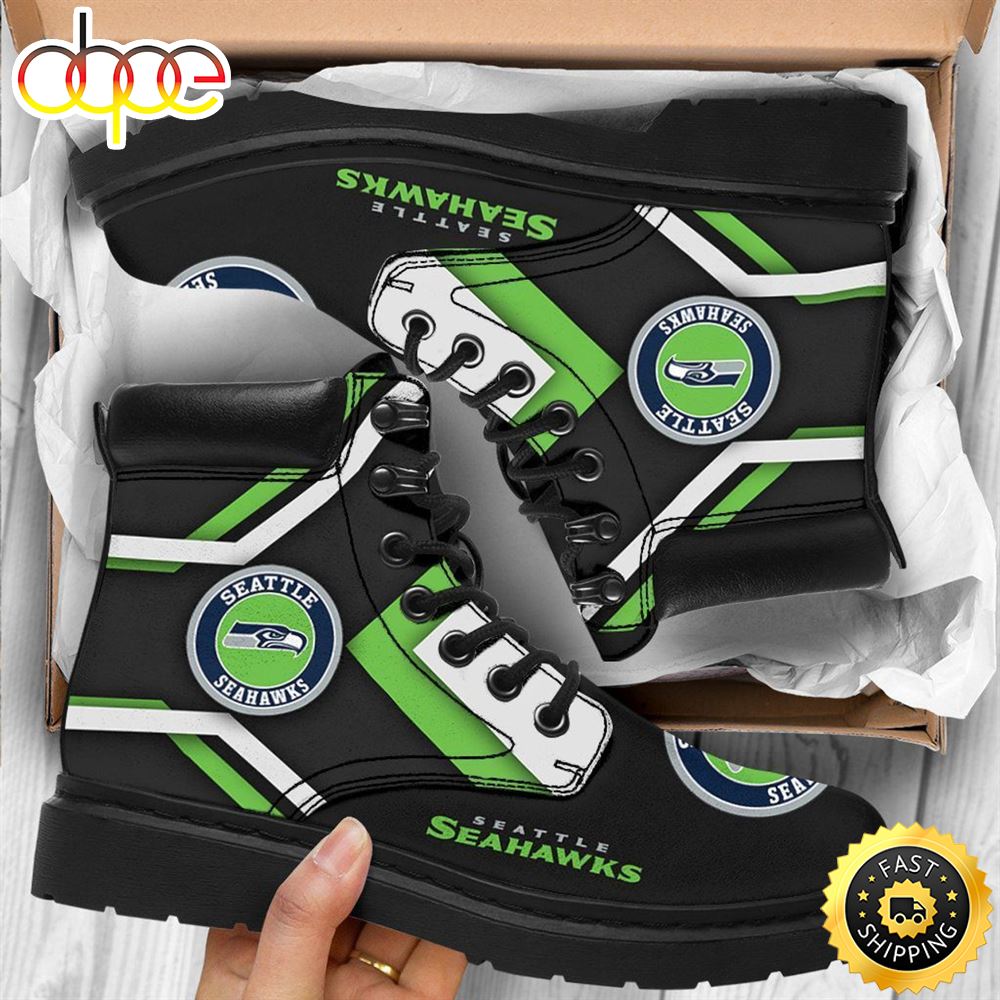 Official Nfl.Seattle Seahawks Team Customized Graphic 3d Printed Sport Rugged Boots