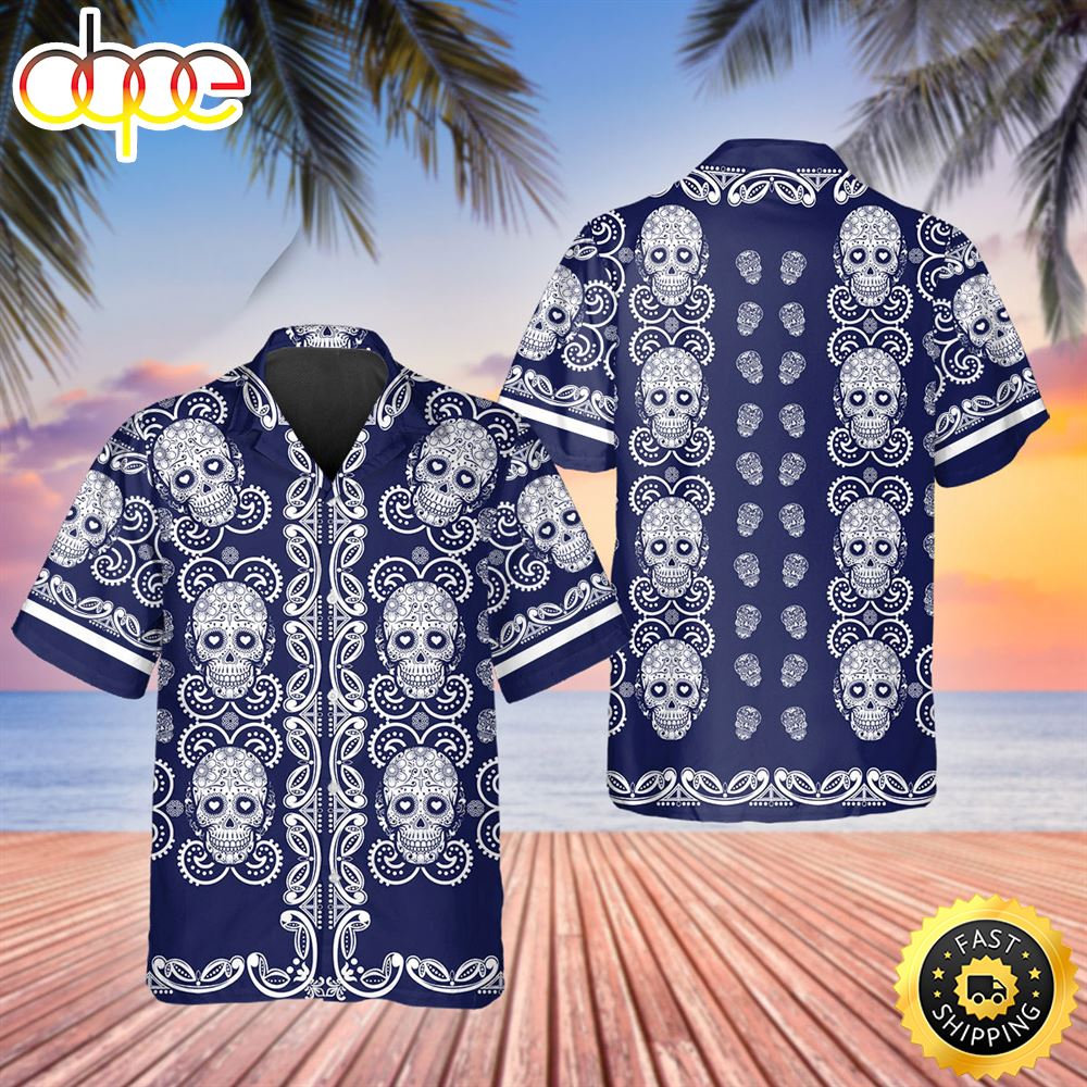 Pattern Color Skull Hawaiian Shirt Hawaiian Shirt For Men Best Hawaiian Shirts 1