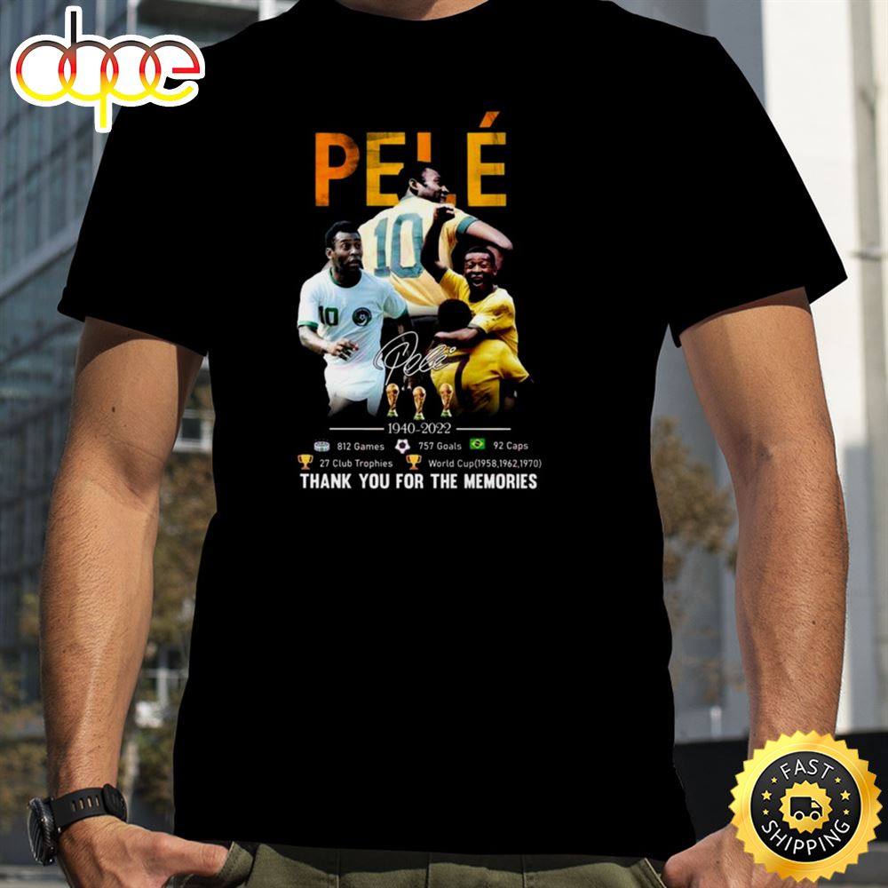 Pele 1940 2022 757 Goals Thank You For The Memories Signature Player Soccer Unisex Tee T Shirt