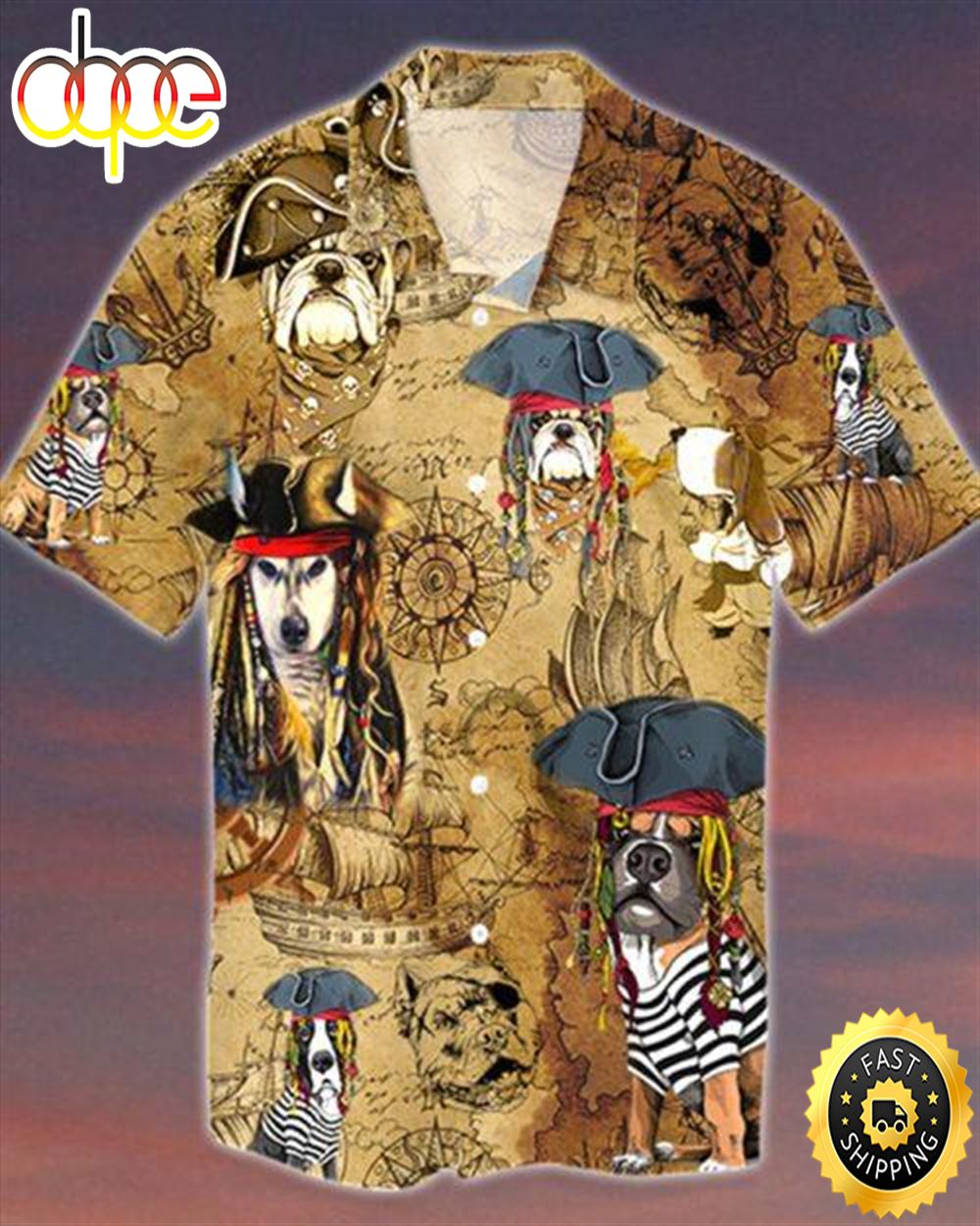 Pirates Dog Hawaiian Shirt Mens Hawaiian Shirt Gifts For Dog Lovers 1