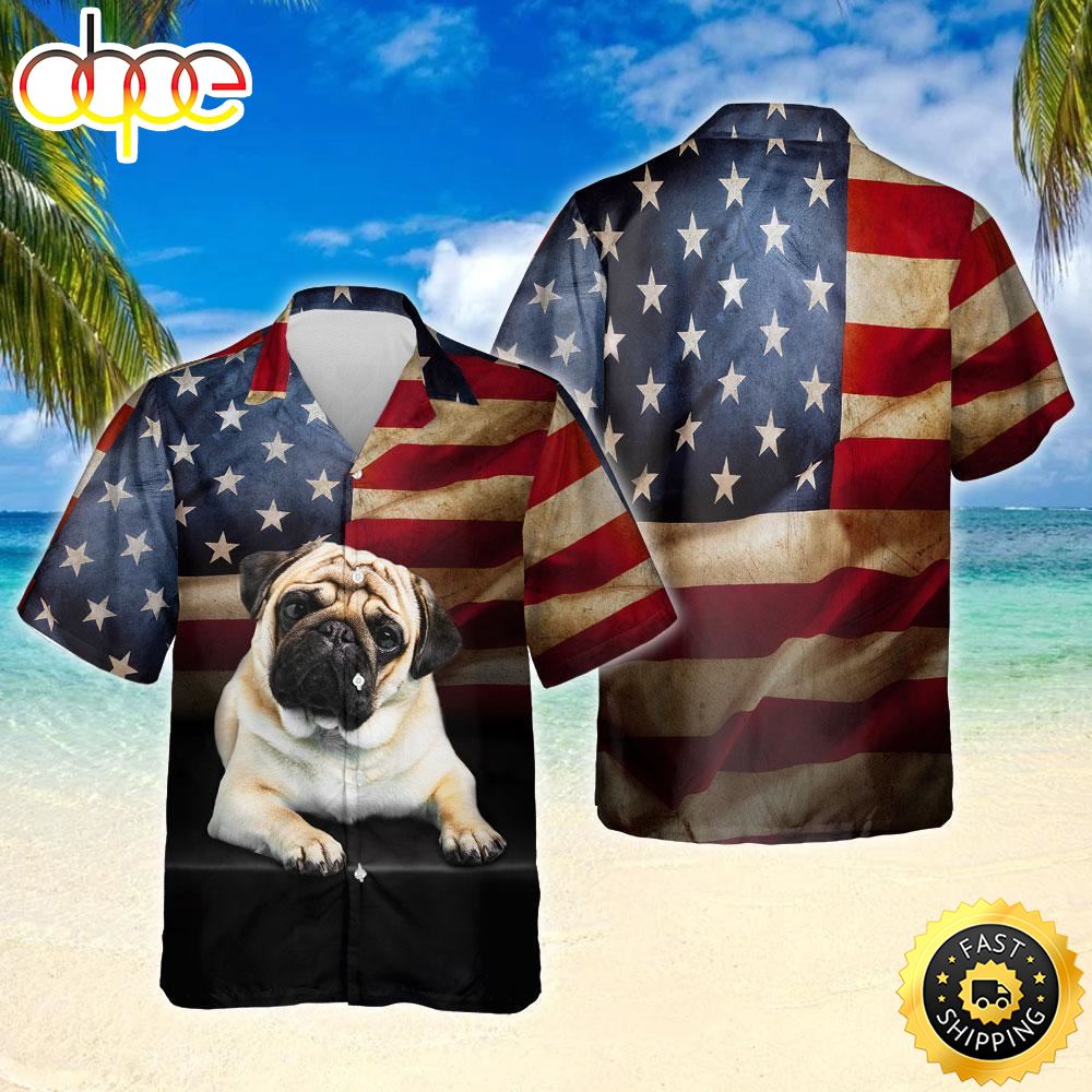 Pug Dog Hawaiian Shirt Mens Hawaiian Shirt Gifts For Dog Lovers 1