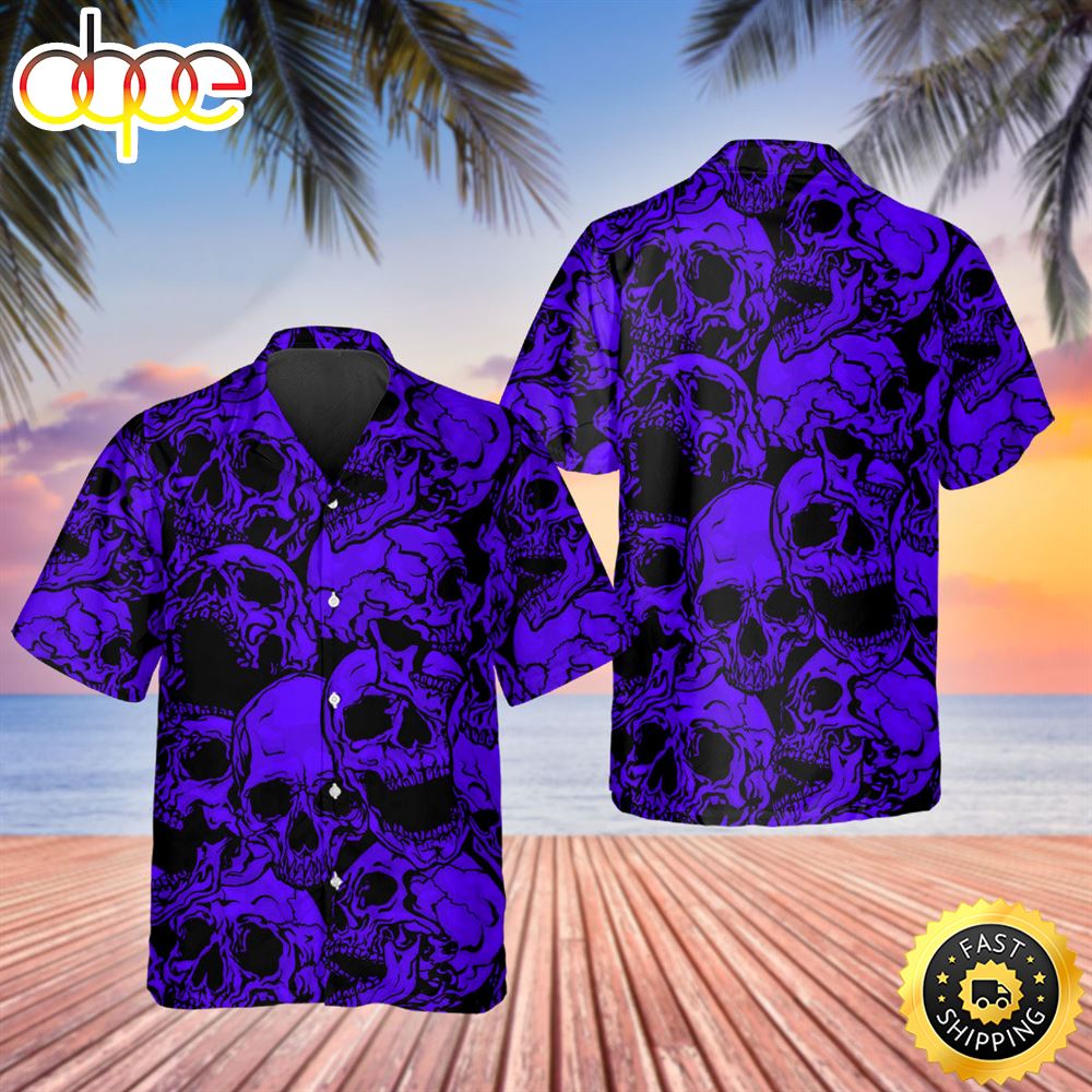 Purple Head Skull Hawaiian Shirt Hawaiian Shirt For Men Best Hawaiian Shirts 1