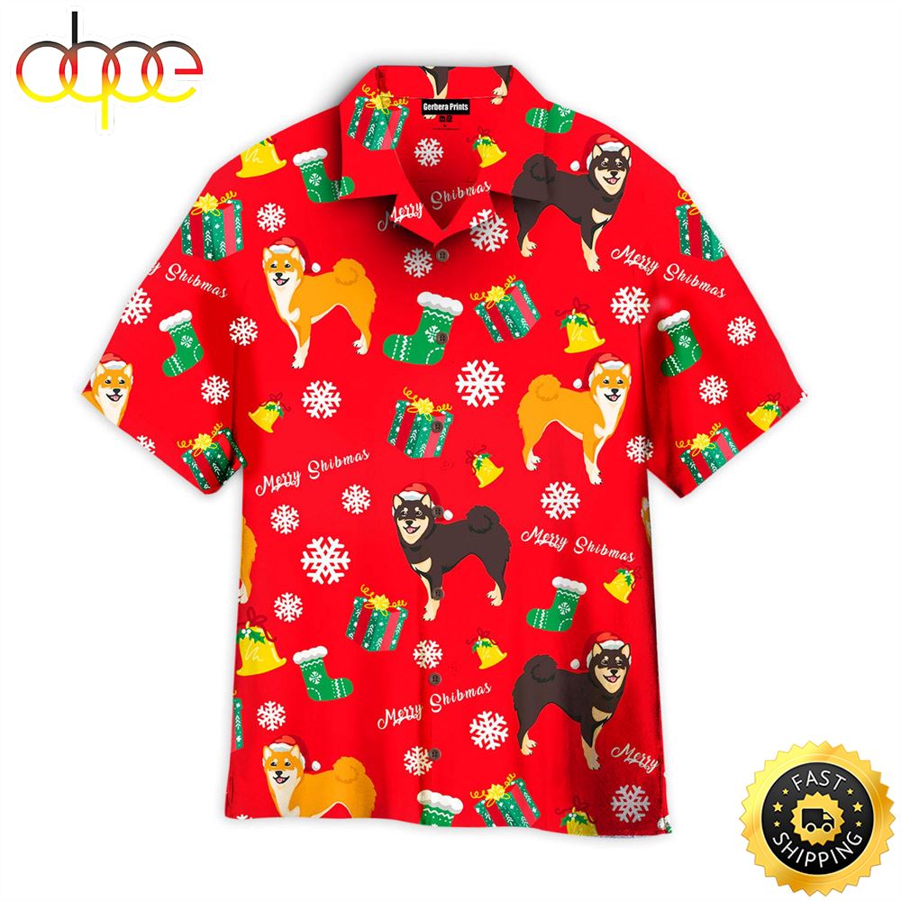 Red Christmas Merry Dogmas Dog Hawaiian Shirt Mens Hawaiian Shirt Gifts For Dog Lovers 1