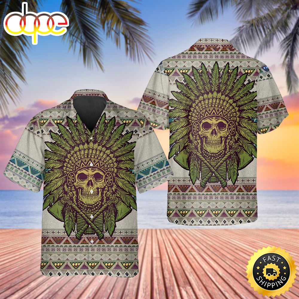 Skull Aboriginal Hawaiian Shirt Hawaiian Shirt For Men Best Hawaiian Shirts 1