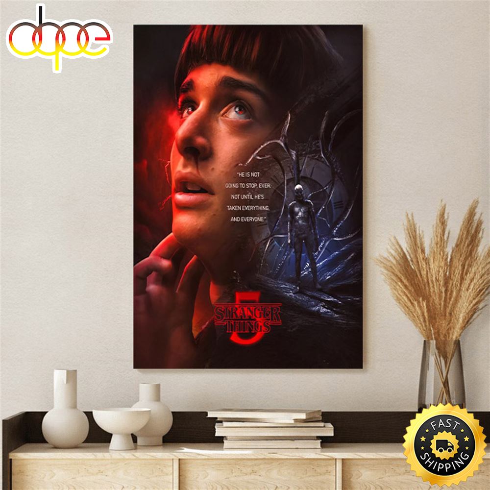 Stranger Things Its Not Over Yet Season 5 2024 Poster Canvas