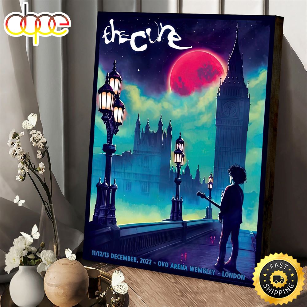 The Cure Tour 2022 London 11 12 13 December Poster Canvas