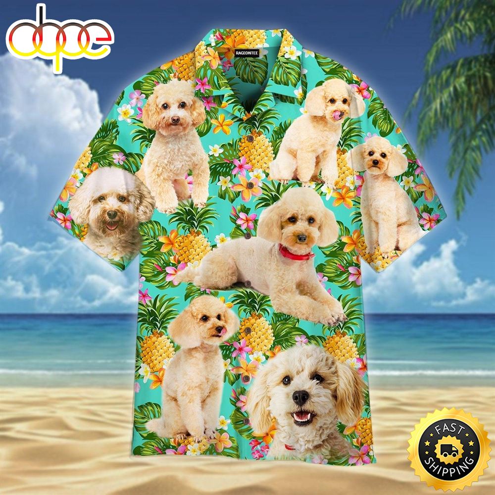 Tropical Pineapple Poodle Dog Hawaiian Shirt Mens Hawaiian Shirt Gifts For Dog Lovers 1