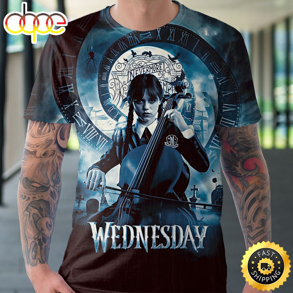 Wednesday Addams New Series T Shirt 3D All Over Print Shirts