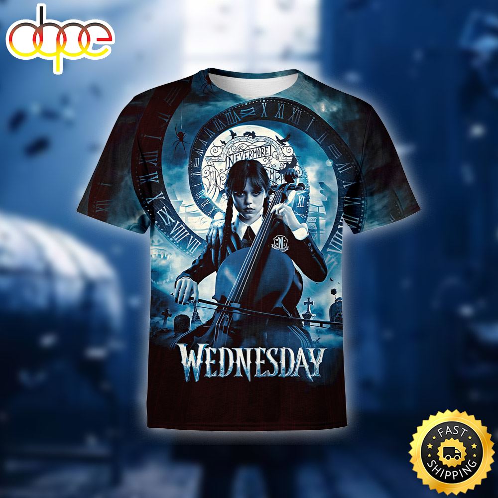 Wednesday Addams New Series 2022 T Shirt 3D All Over Print Shirts