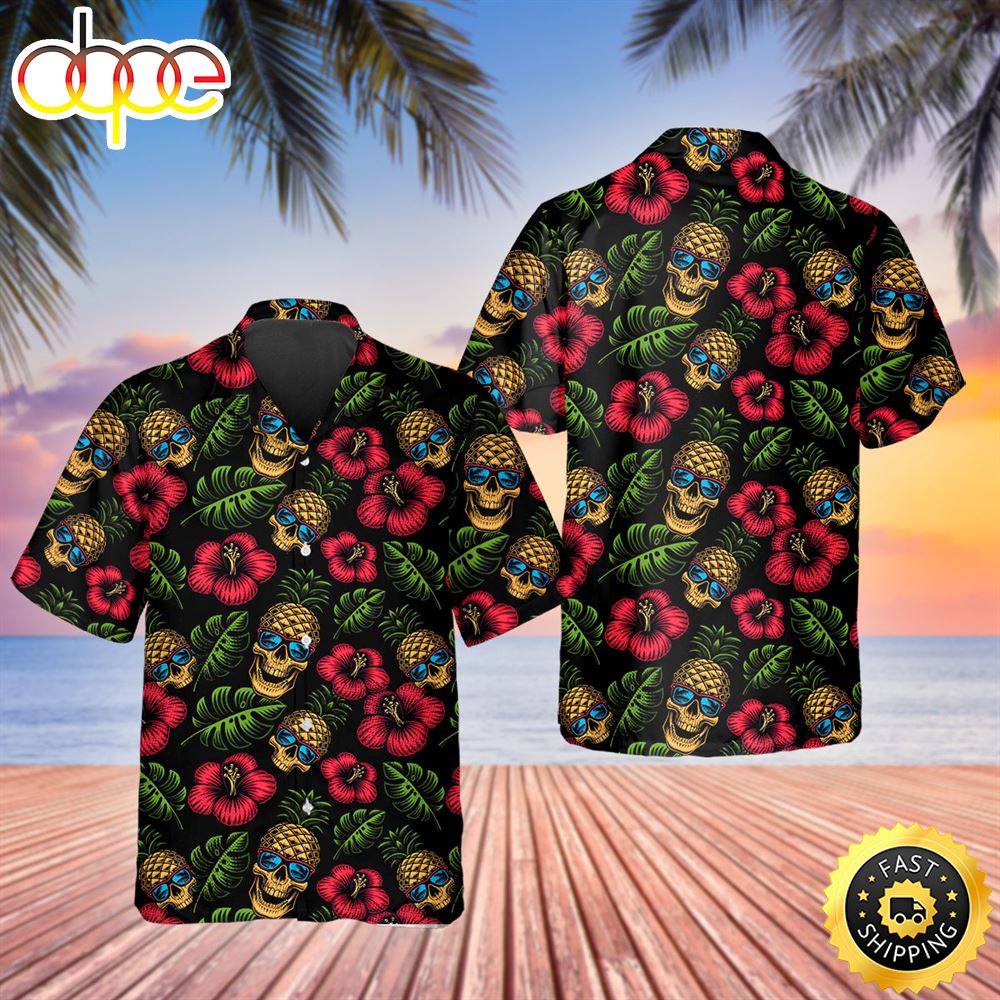 Weird Skull Pineapple Hawaiian Shirt Hawaiian Shirt For Men Best Hawaiian Shirts 1