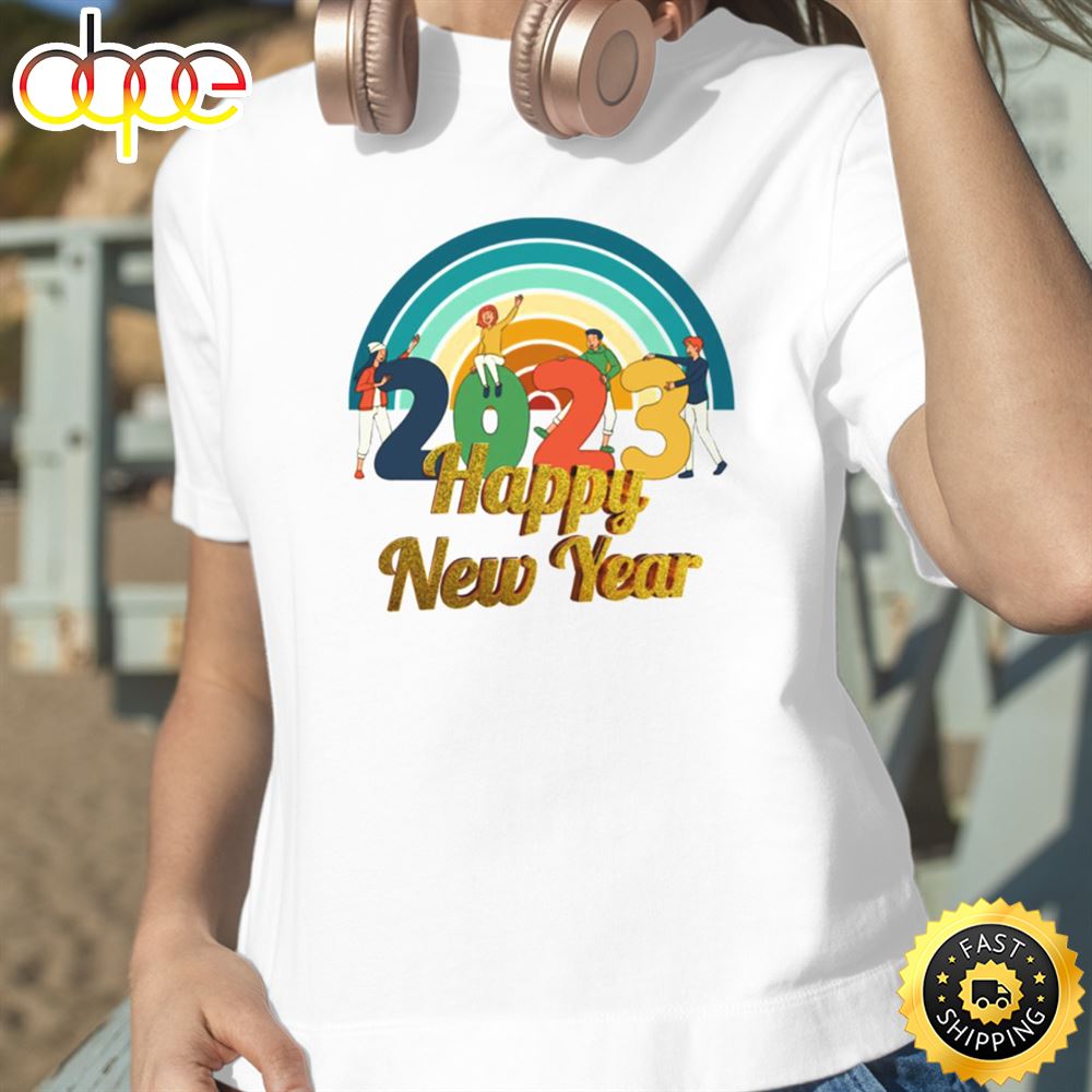 Welcome 2023 Christmas And Happy New Year 2023 Unisex Basic T Shirt 1