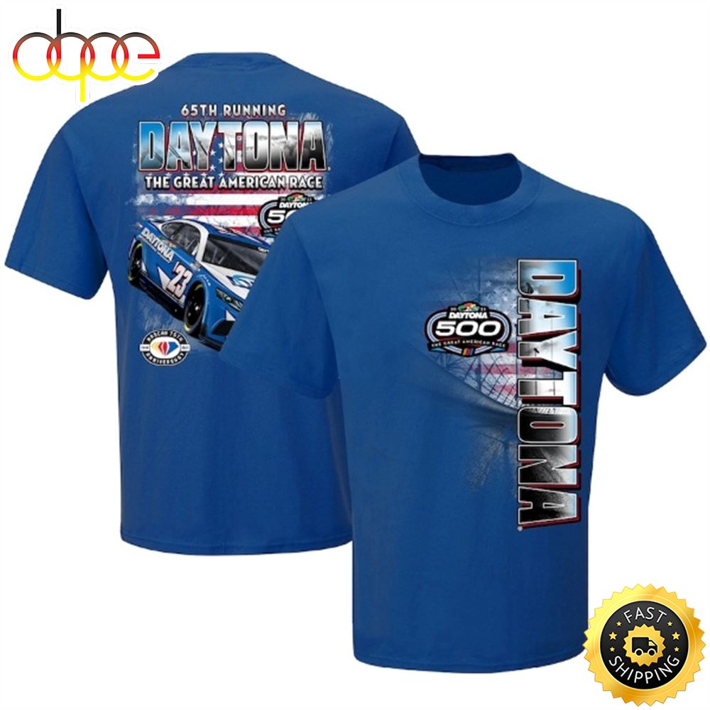 2023 Daytona 500 Checkered Flag Royal T Shirt