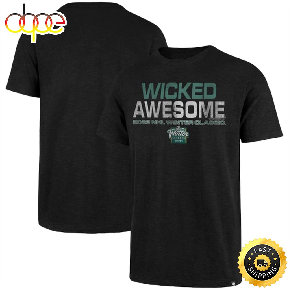 2023 NHL Winter Classic 47 Wicked Awesome Scrum From 47 Black T Shirt