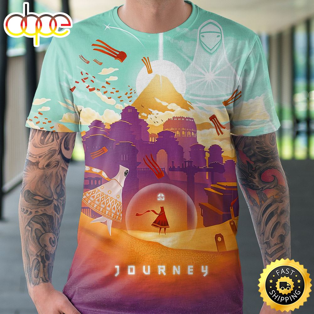 Journey On Steam Adventure In The Harsh World Poster 3d T-Shirt All Over Print Shirts