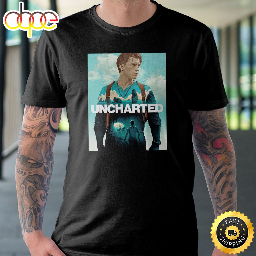 Tom Holland Uncharted Poster T-Shirt