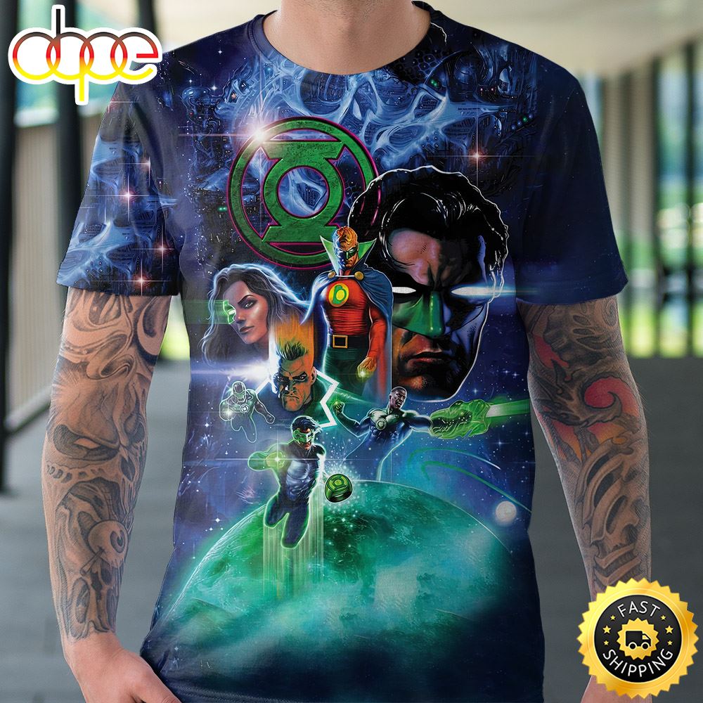 The Green Lantern Corps Poster 3d T-Shirt All Over Print Shirts