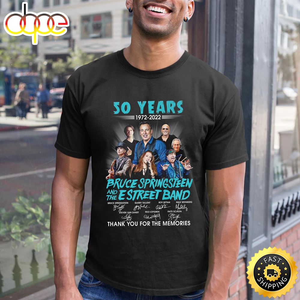 50 Years Bruce Springsteen And The Street Band Thank You For The Memories Unisex T Shirt