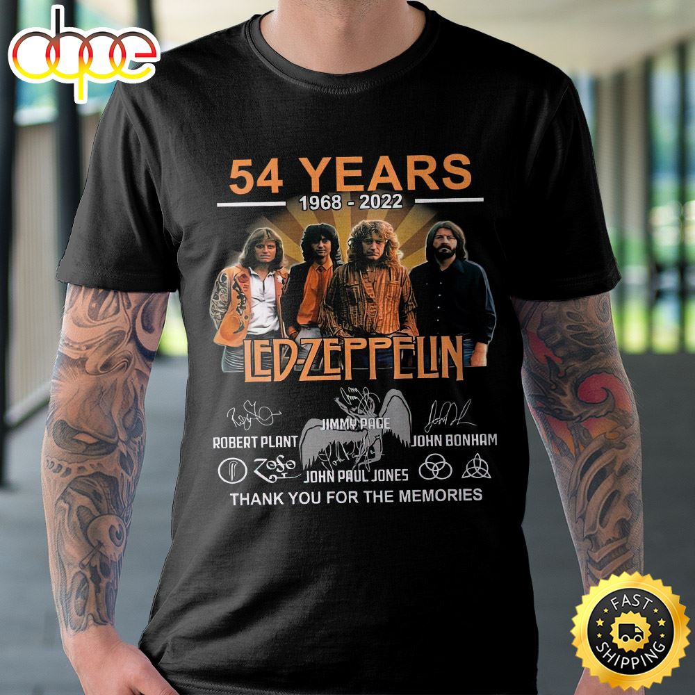 54 Years Led Zeppelin Thank You For The Memories Unisex T Shirt