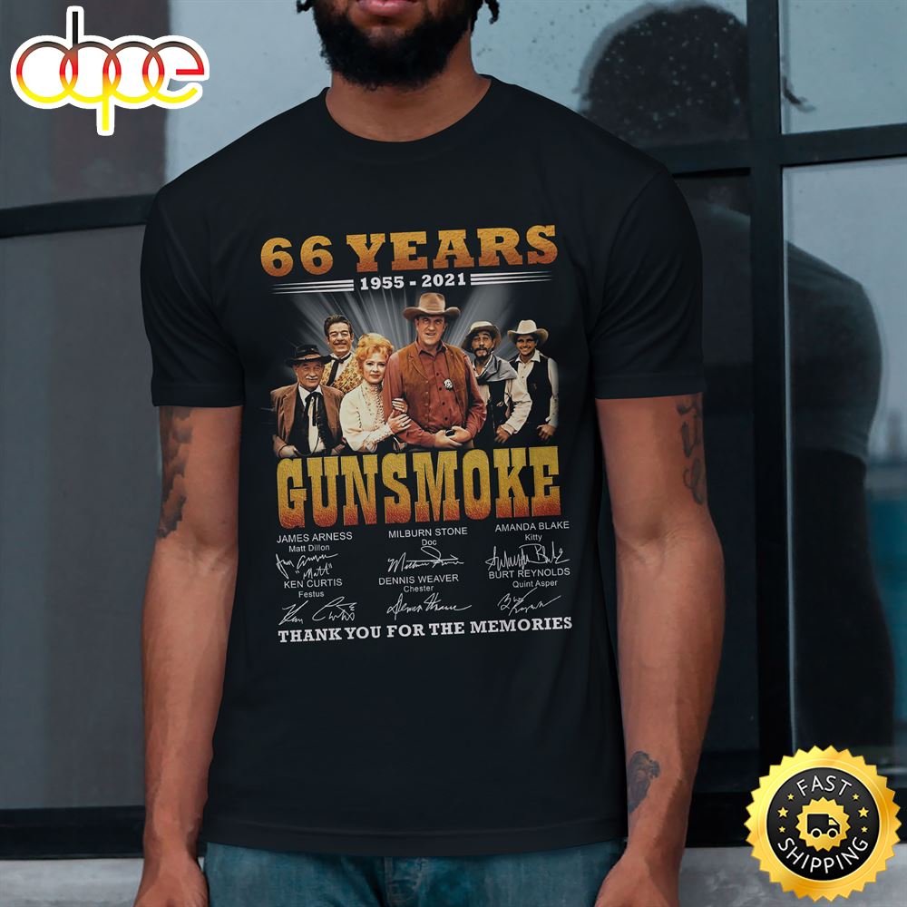 Telemacos Entreprenør kort 66 Years Gunsmoke Thank You For The Memories Unisex T-Shirt –  Musicdope80s.com