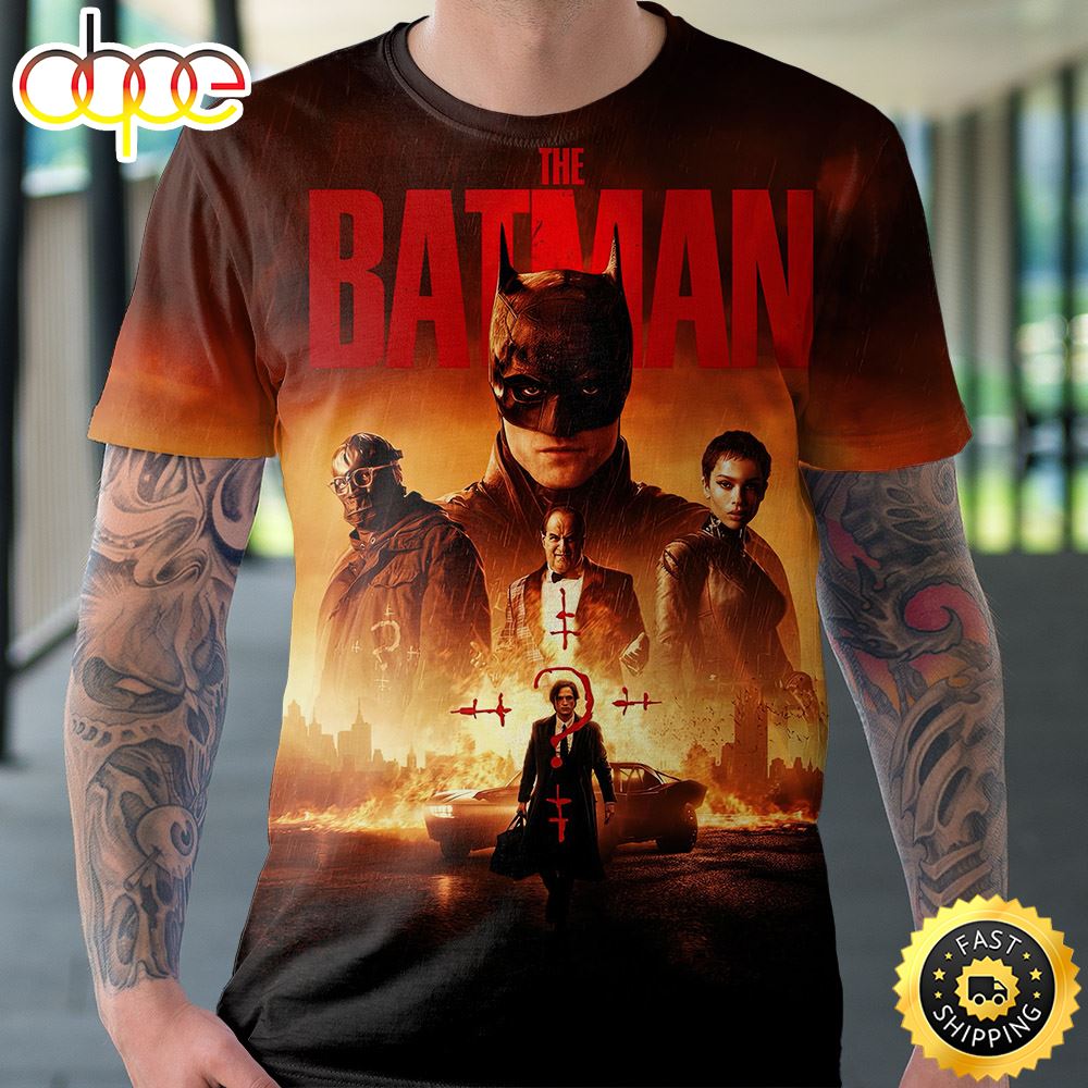 American Superhero The Batman Poster 3d T-Shirt All Over Print Shirts