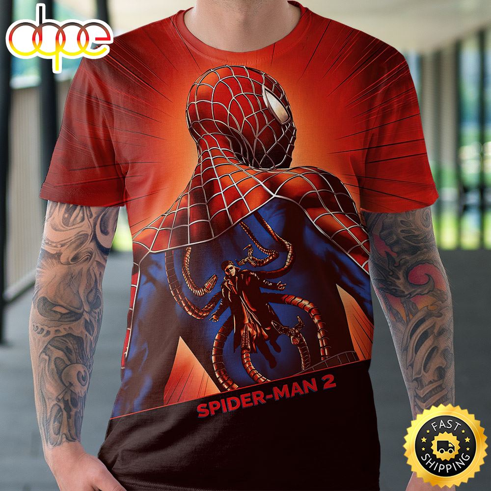 The Spider-Man 2 Poster 3d T-Shirt All Over Print Shirts