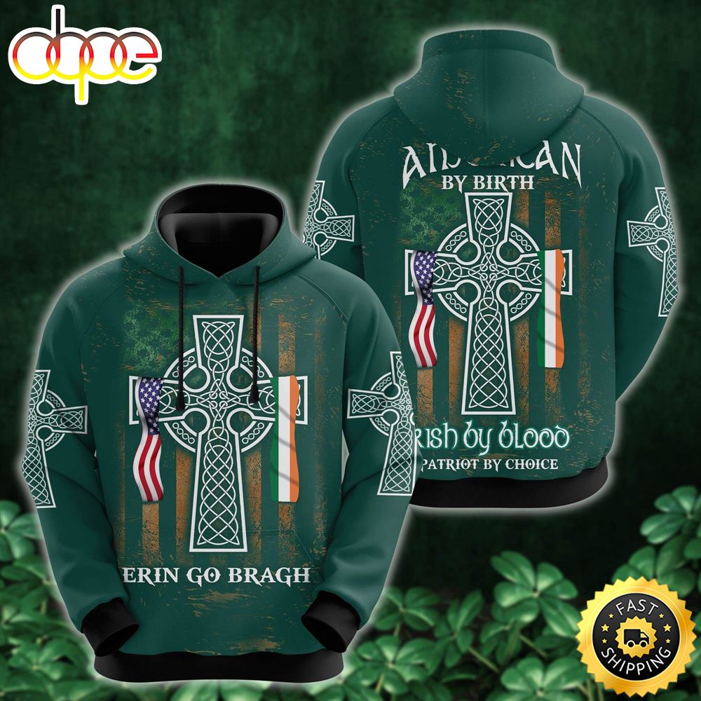 American By Birth Celtic Cross Knot 3D All Over Print Shirt Cd4yca