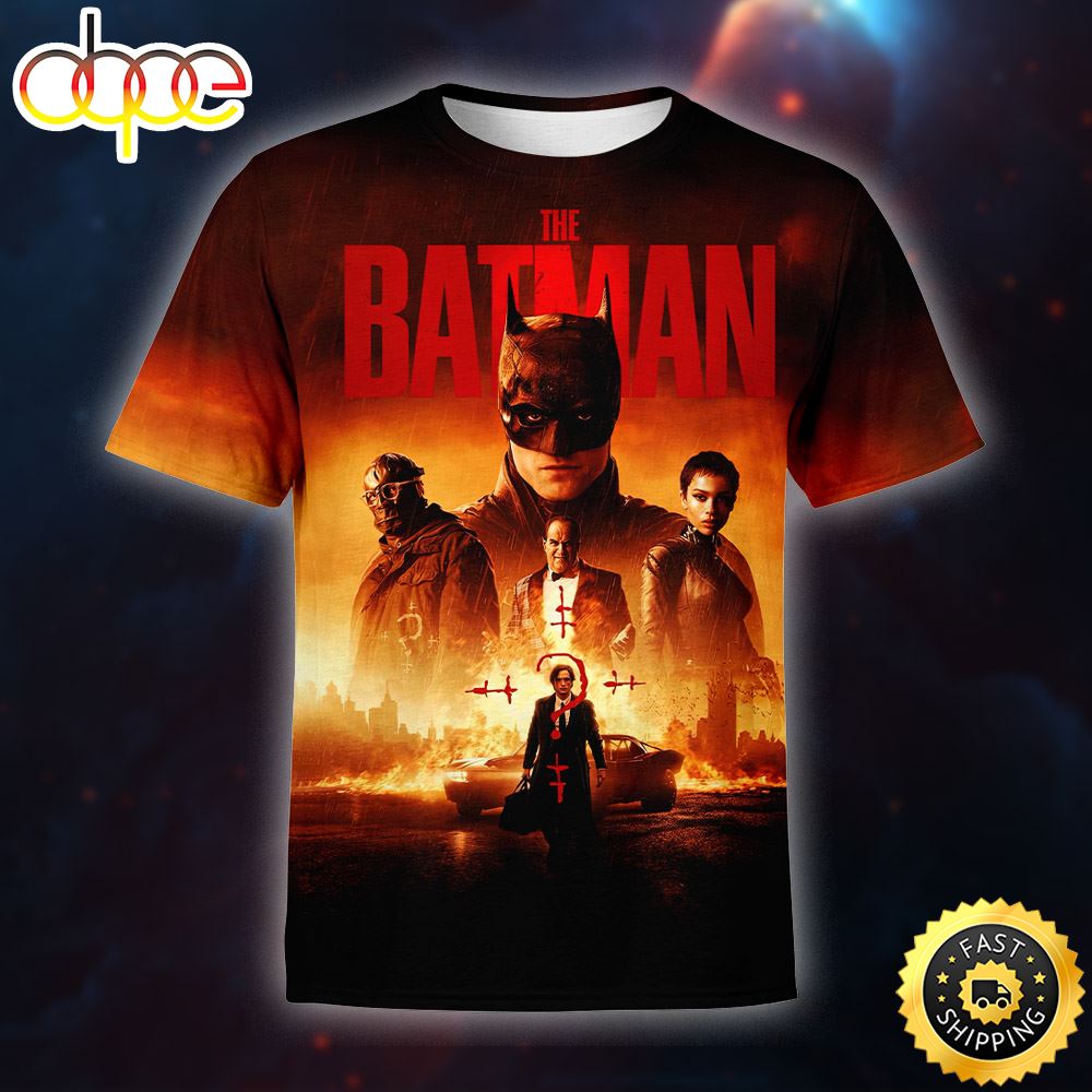 American Superhero The Batman Poster 3d T Shirt All Over Print Shirts