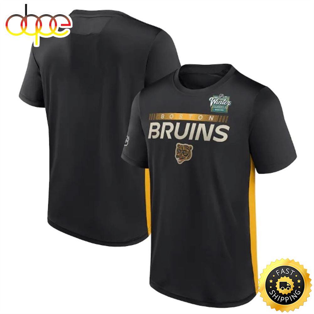 Boston Bruins Fanatics Branded 2023 NHL Winter Classic Authentic Pro Black T Shirt
