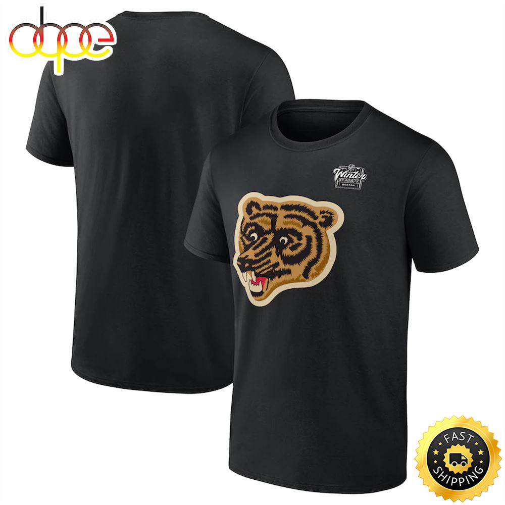 Boston Bruins Fanatics Branded 2023 NHL Winter Classic Primary Logo Black T Shirt