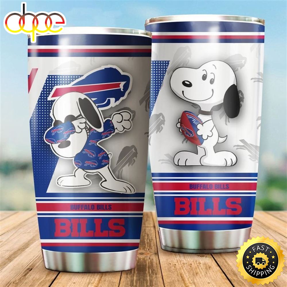 Buffalo Bills NFL And Snoopy Football Teams Big Logo Gift For Fan Travel Tumbler