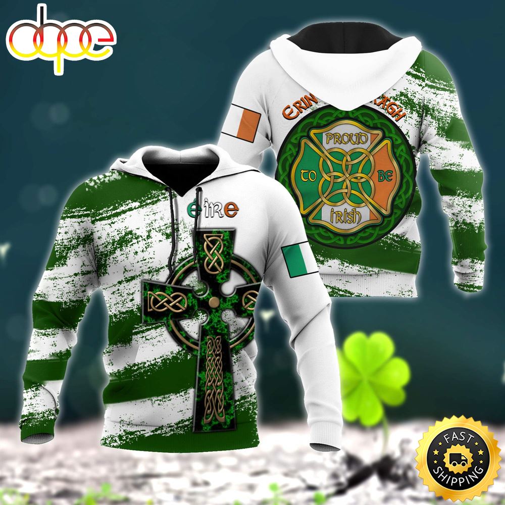 Celtic Cross Pround To Be Irish 3D All Over Print Shirt Fw1lv8
