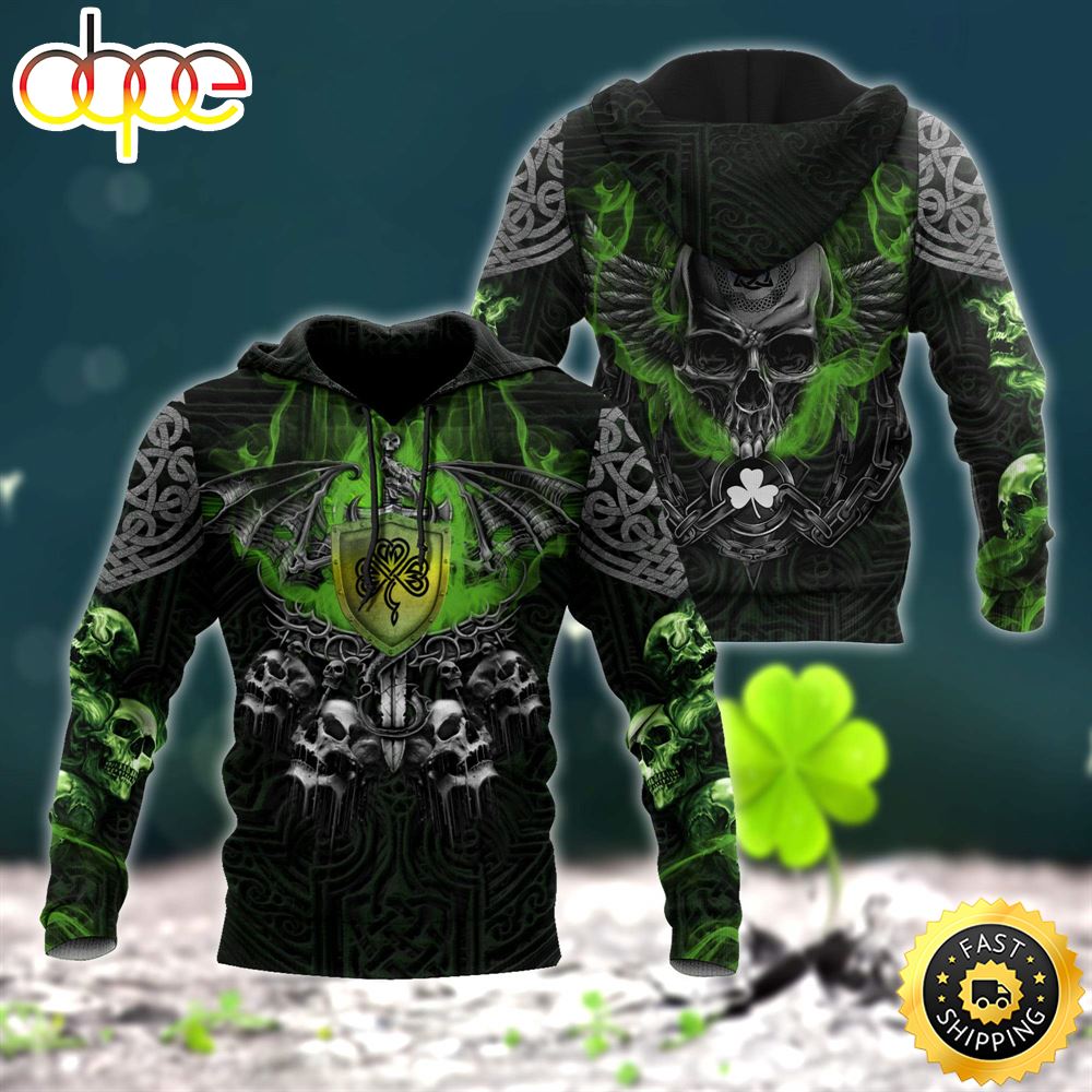 Celtic Dragon Skull With Wings 3D All Over Print Shirt Xymlfp
