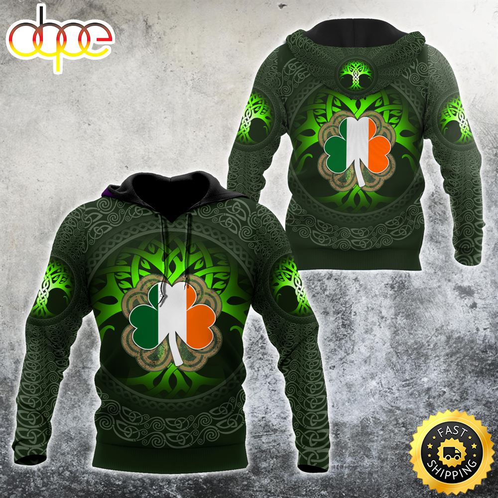 Celtic Ireland Tattoo Shamrock 3D All Over Print Shirt Vjwz9i